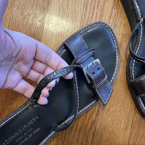 Donald J Plainer Goia Sandals Sz 8.5 Made In Italy - Picture 6 of 16